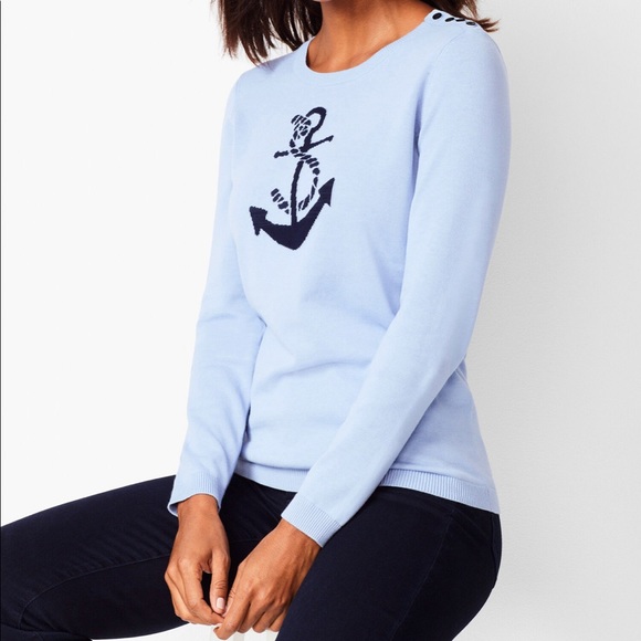 NWOT Talbots Anchor Motif Sweater - Picture 2 of 8
